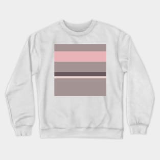 An unparagoned bind of Dirty Purple, Spanish Gray, Pale Pink and Soft Pink stripes. Crewneck Sweatshirt